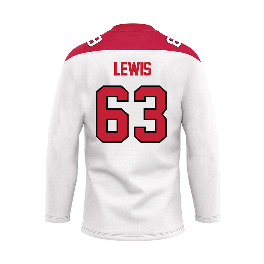 Ohio State - NCAA Men's Ice Hockey : Nathan Lewis - White Hockey Jersey-1