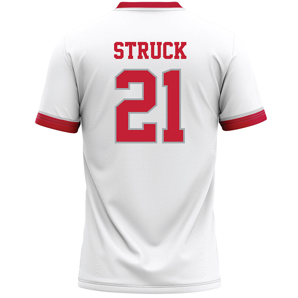 Ohio State - NCAA Men's Lacrosse : Jake Struck - White Lacrosse Jersey -1