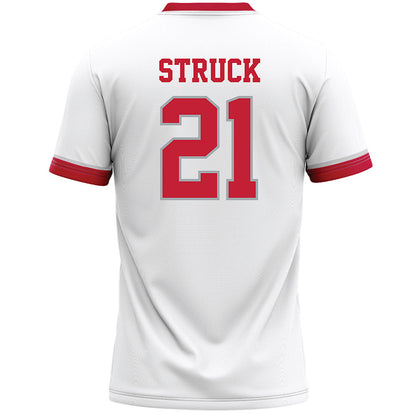 Ohio State - NCAA Men's Lacrosse : Jake Struck - White Lacrosse Jersey -1