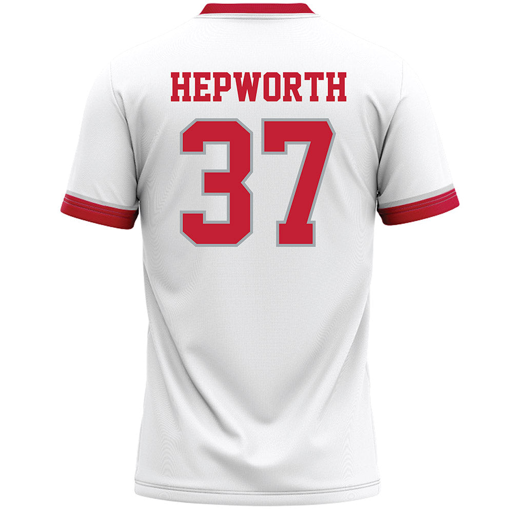 Ohio State - NCAA Men's Lacrosse : Zach Hepworth - White Lacrosse Jersey -1