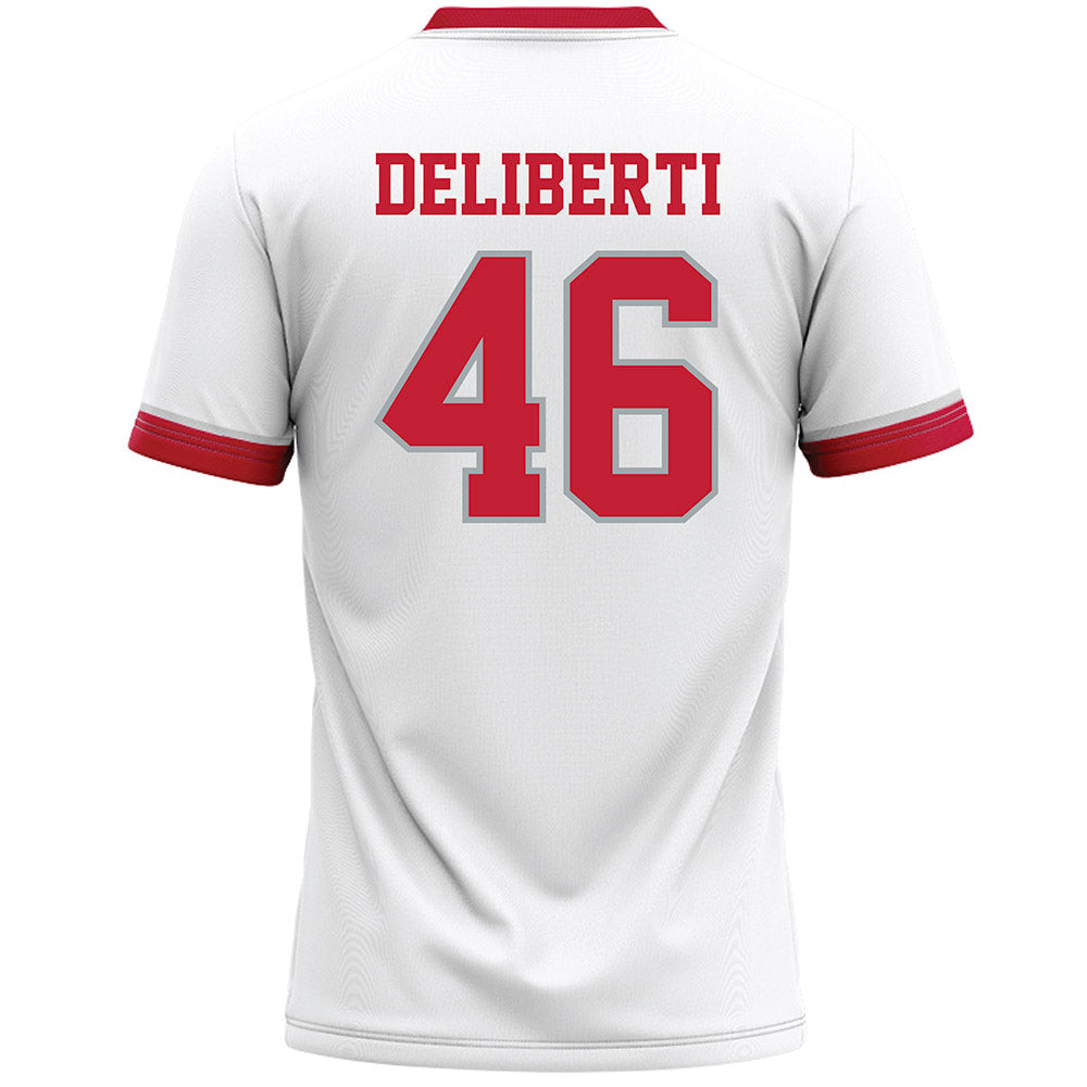 Ohio State - NCAA Men's Lacrosse : Jack Deliberti - White Lacrosse Jersey -1