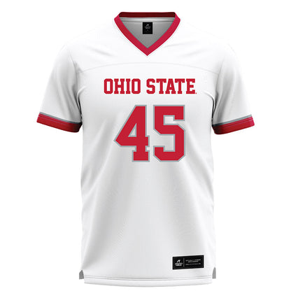 Ohio State - NCAA Men's Lacrosse : Alex Marinier - White Lacrosse Jersey -0