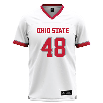 Ohio State - NCAA Men's Lacrosse : Griffin Liedel - White Lacrosse Jersey -0