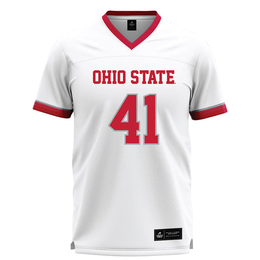 Ohio State - NCAA Men's Lacrosse : Kyle Foster - White Lacrosse Jersey -0
