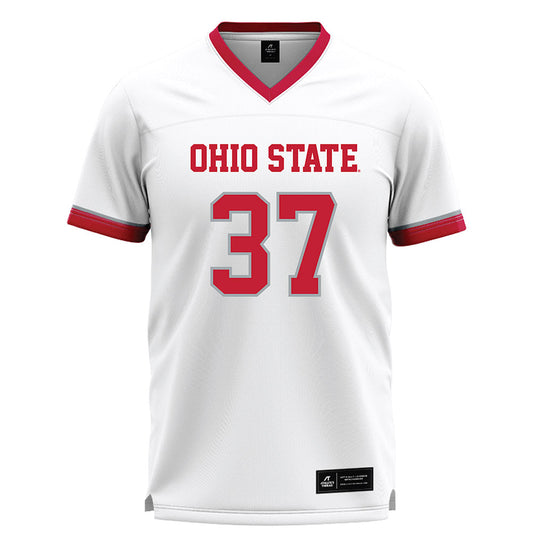 Ohio State - NCAA Men's Lacrosse : Zach Hepworth - White Lacrosse Jersey -0