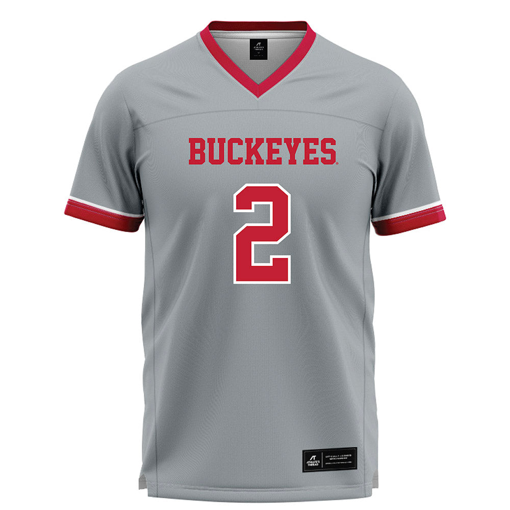 Ohio State - NCAA Women's Lacrosse : Lydia Tangney - Grey Lacrosse Jersey -0