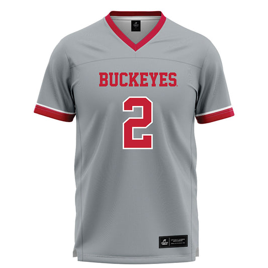 Ohio State - NCAA Women's Lacrosse : Lydia Tangney - Grey Lacrosse Jersey -0