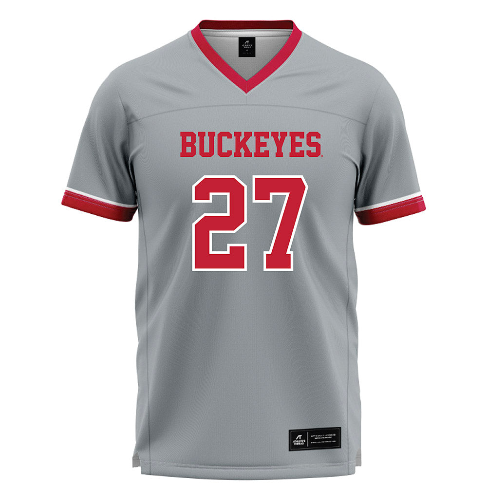 Ohio State - NCAA Women's Lacrosse : Bella Tan - Grey Lacrosse Jersey -0