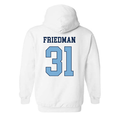 UNC - NCAA Men's Lacrosse : Caswell Friedman - Classic Shersey Hooded Sweatshirt-1