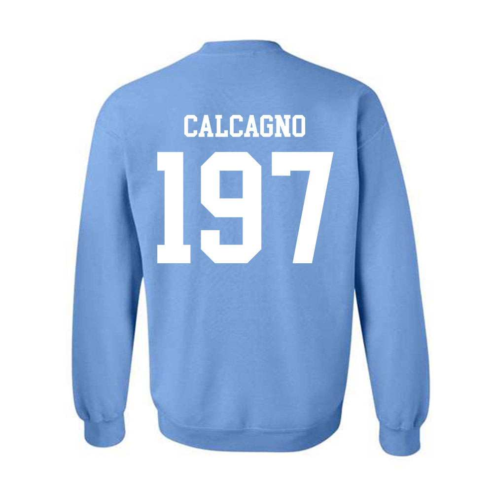 UNC - NCAA Wrestling : Mikey Calcagno - Classic Shersey Crewneck Sweatshirt-1