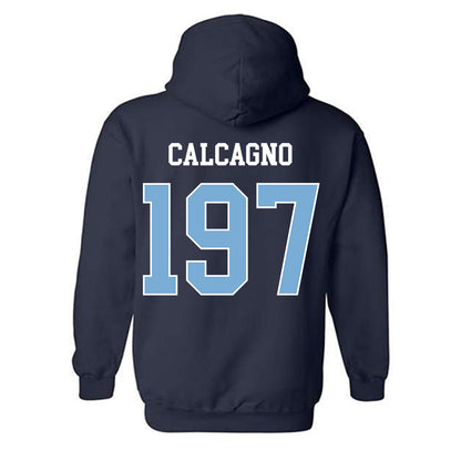 UNC - NCAA Wrestling : Mikey Calcagno - Classic Shersey Hooded Sweatshirt-1