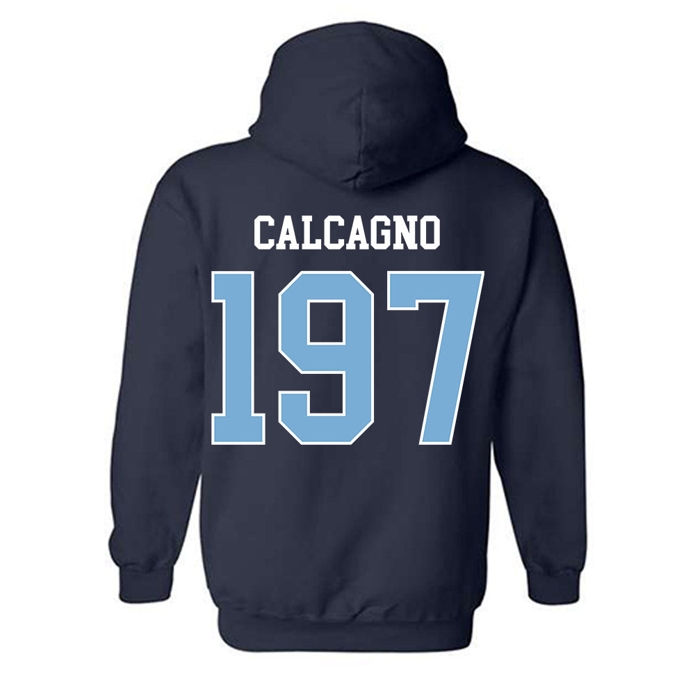 UNC - NCAA Wrestling : Mikey Calcagno - Classic Shersey Hooded Sweatshirt-1