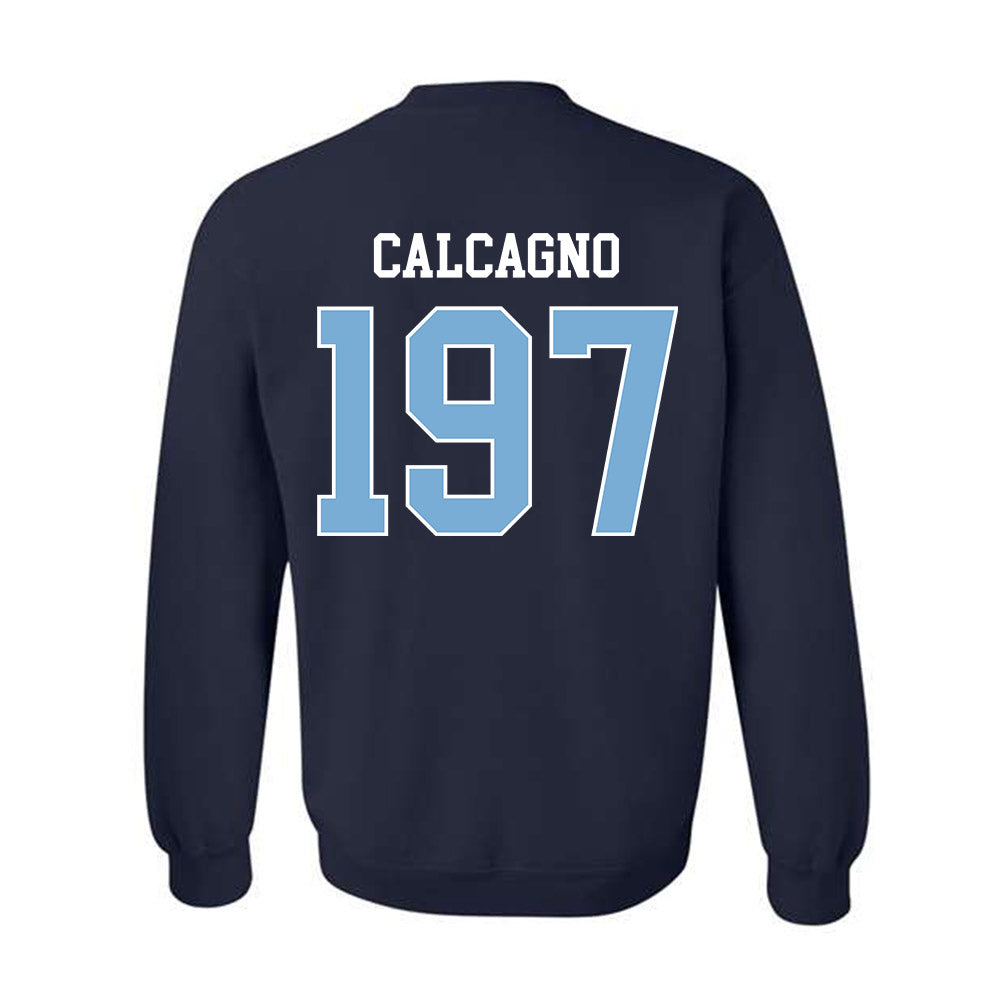 UNC - NCAA Wrestling : Mikey Calcagno - Classic Shersey Crewneck Sweatshirt-1