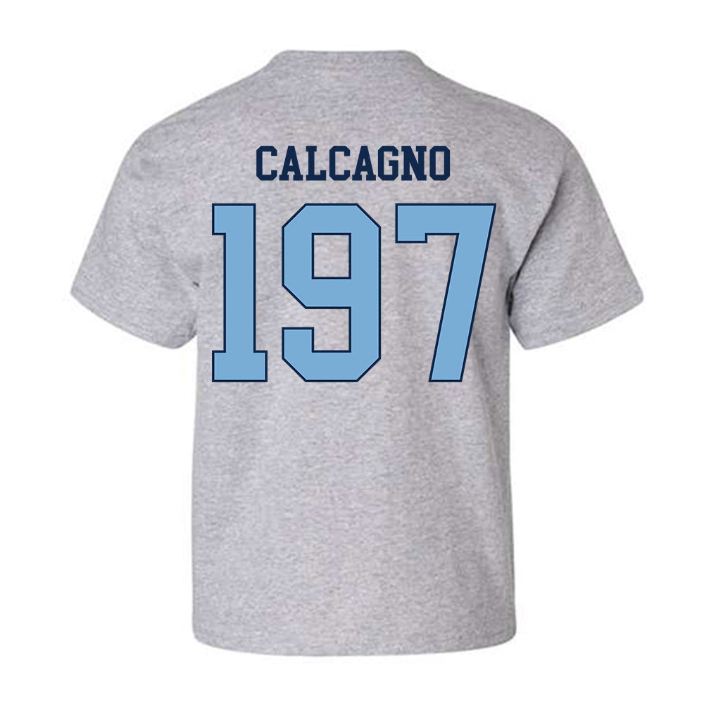 UNC - NCAA Wrestling : Mikey Calcagno - Classic Shersey Youth T-Shirt-1