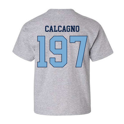UNC - NCAA Wrestling : Mikey Calcagno - Classic Shersey Youth T-Shirt-1