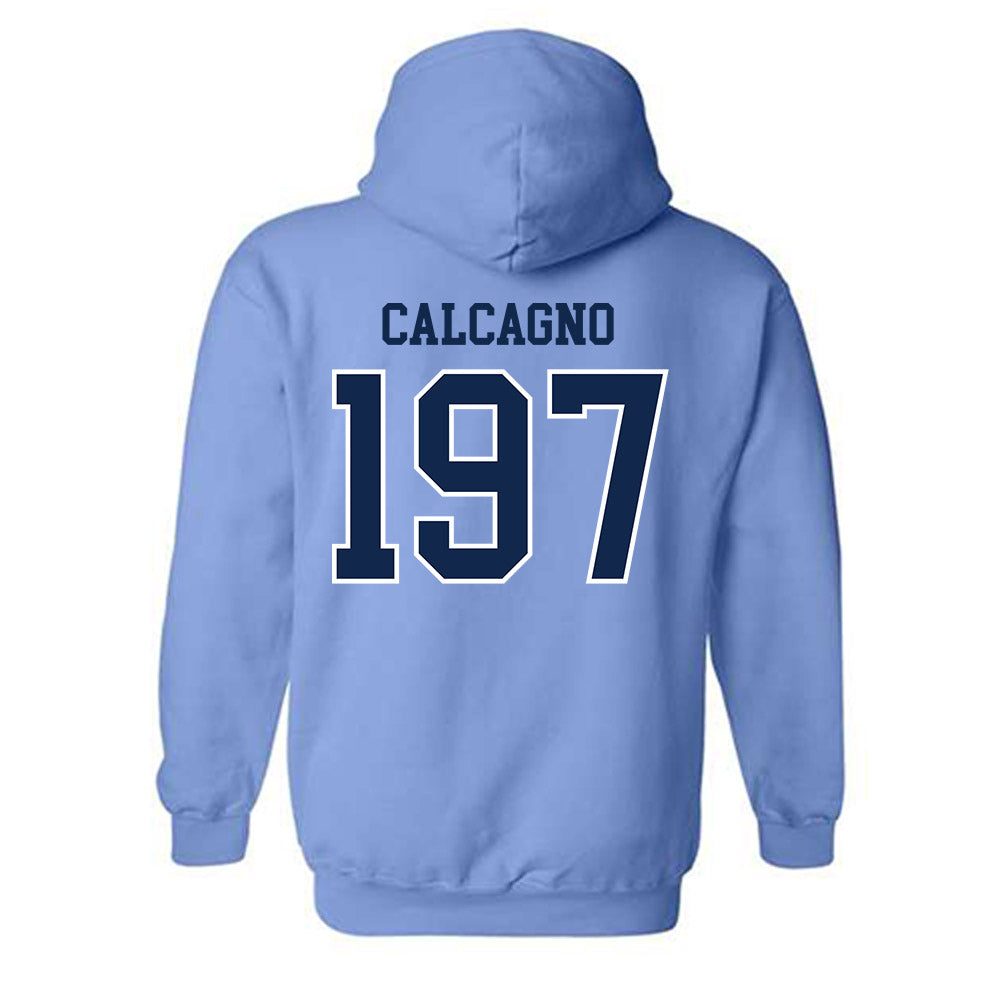 UNC - NCAA Wrestling : Mikey Calcagno - Classic Shersey Hooded Sweatshirt-1