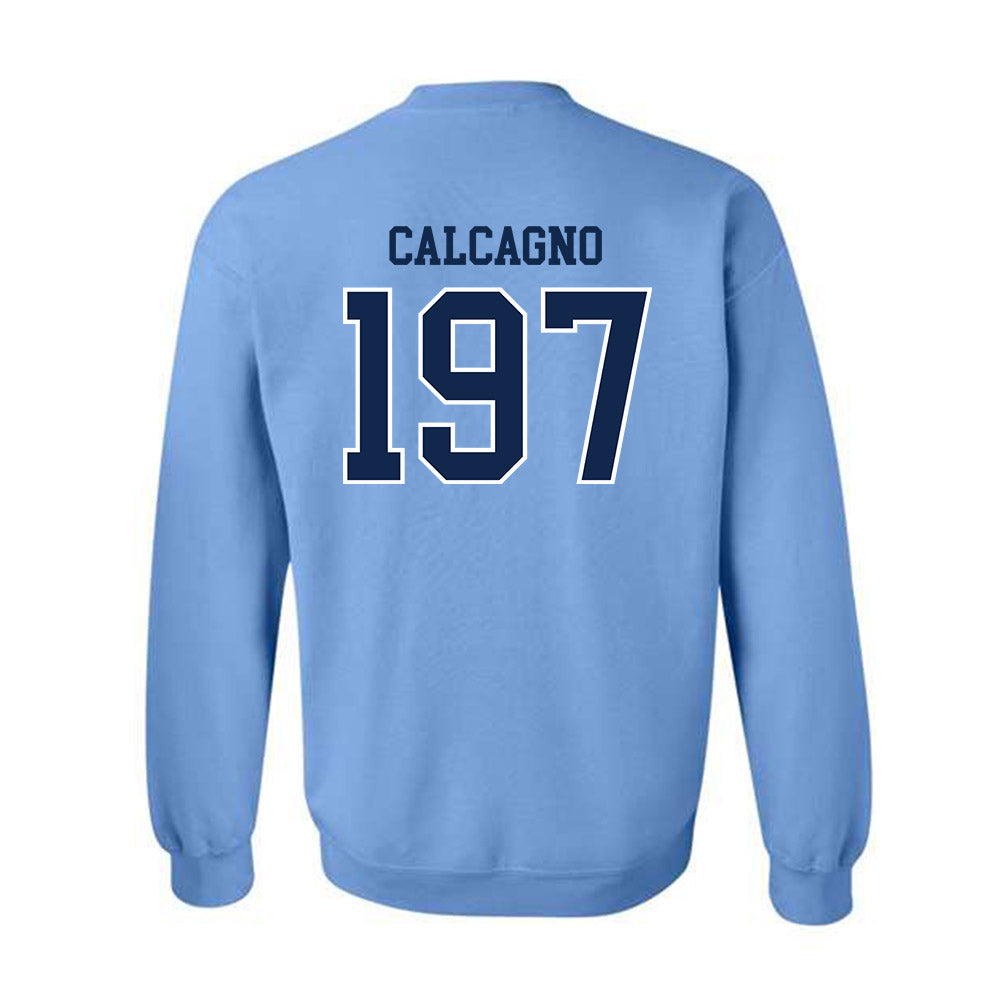 UNC - NCAA Wrestling : Mikey Calcagno - Classic Shersey Crewneck Sweatshirt-1