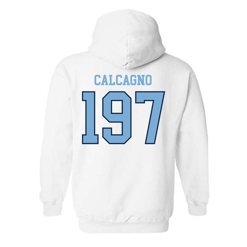 UNC - NCAA Wrestling : Mikey Calcagno - Classic Shersey Hooded Sweatshirt-1