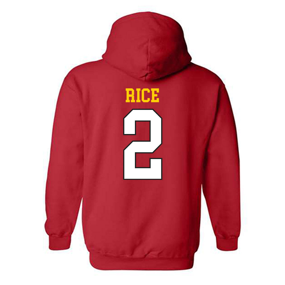 Maryland - NCAA Men's Basketball : Myles Rice - Classic Shersey Hooded Sweatshirt-1