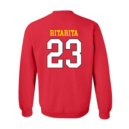 Maryland - NCAA Men's Soccer : Rocket Ritarita - Classic Shersey Crewneck Sweatshirt-1