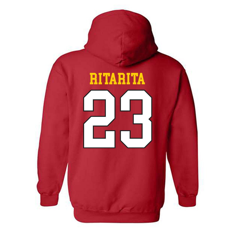 Maryland - NCAA Men's Soccer : Rocket Ritarita - Classic Shersey Hooded Sweatshirt-1