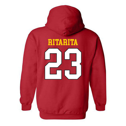 Maryland - NCAA Men's Soccer : Rocket Ritarita - Classic Shersey Hooded Sweatshirt-1