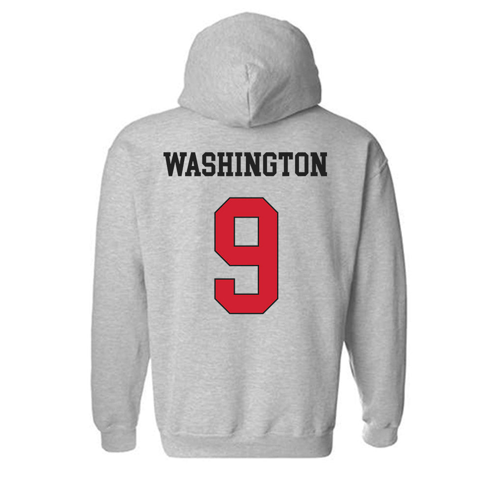 Maryland - NCAA Men's Basketball : Solomon Washington - Classic Shersey Hooded Sweatshirt-1
