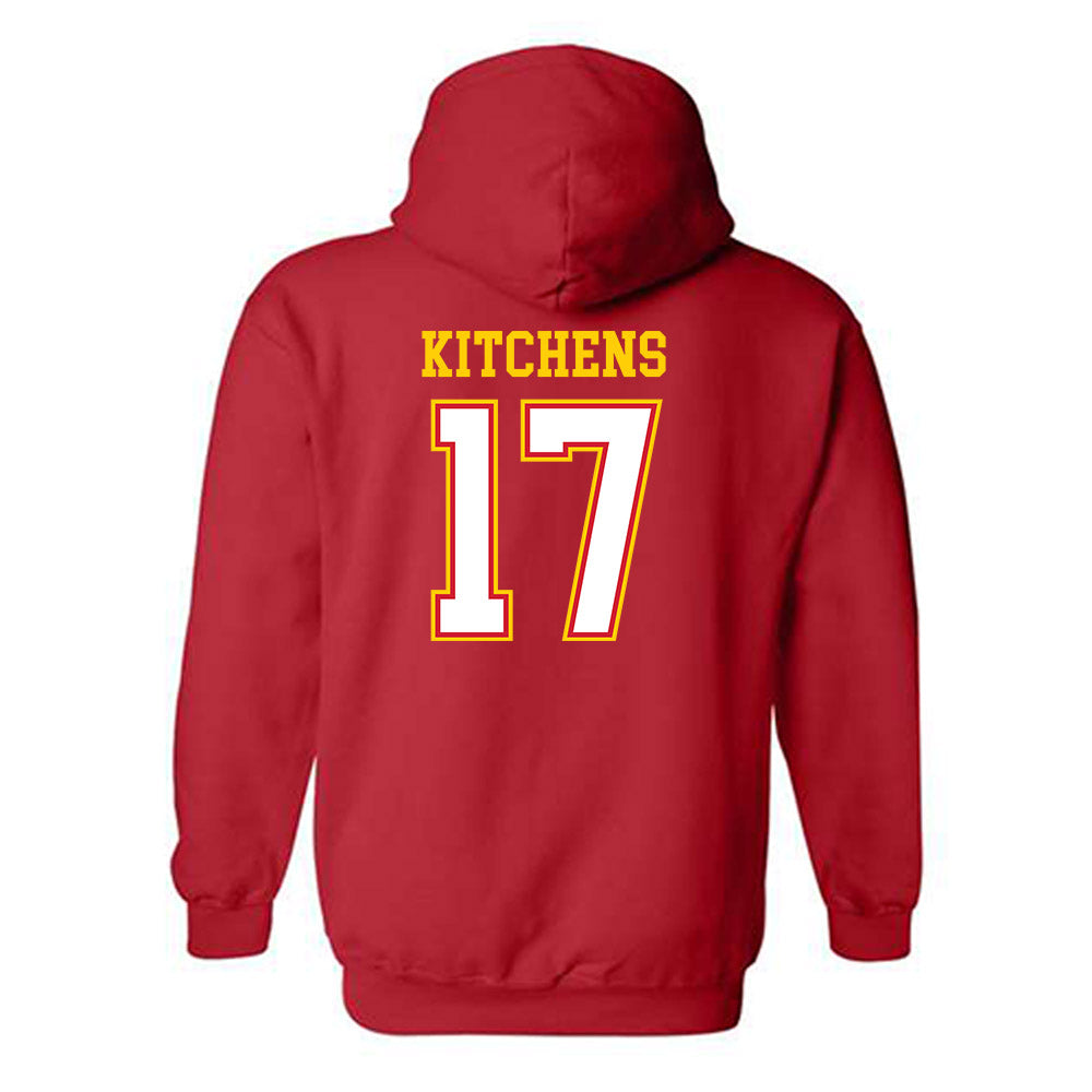 Maryland - NCAA Football : Jayden Kitchens - Sports Shersey Hooded Sweatshirt-1