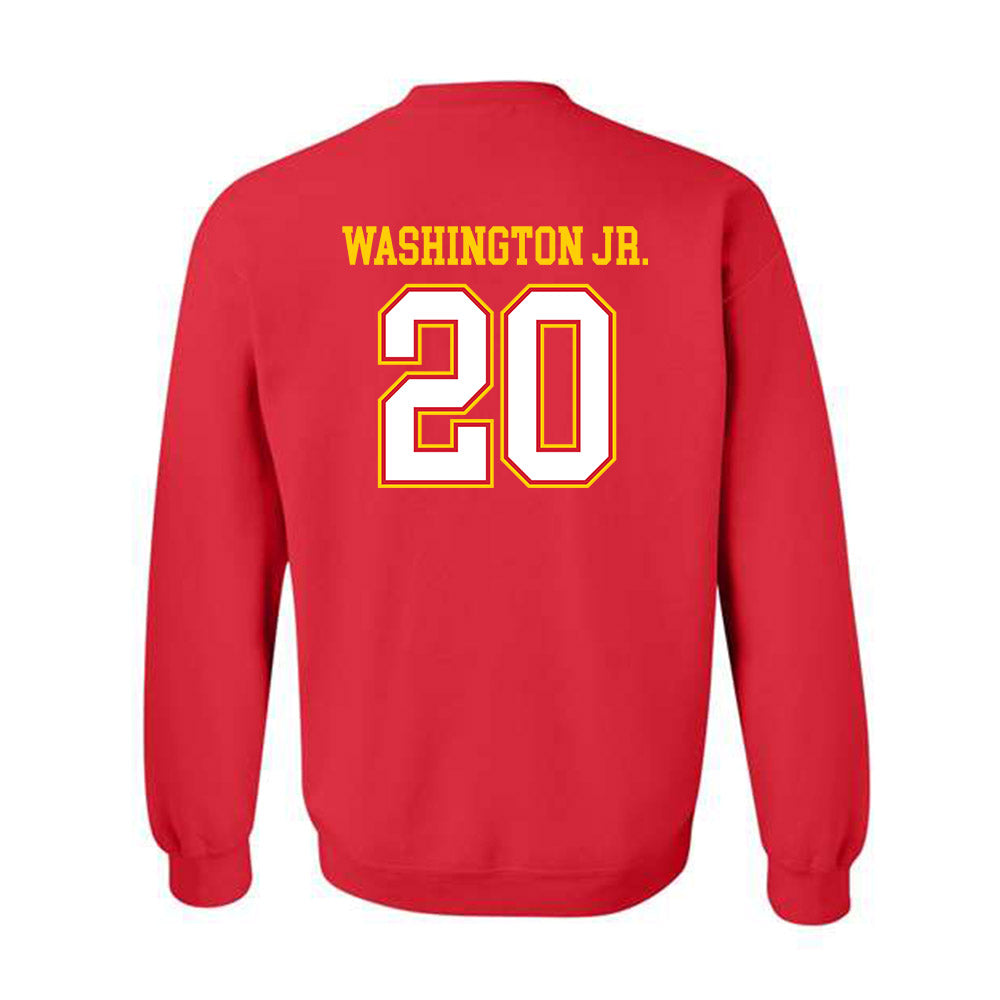 Maryland - NCAA Football : Ontario Washington Jr. - Sports Shersey Crewneck Sweatshirt-1
