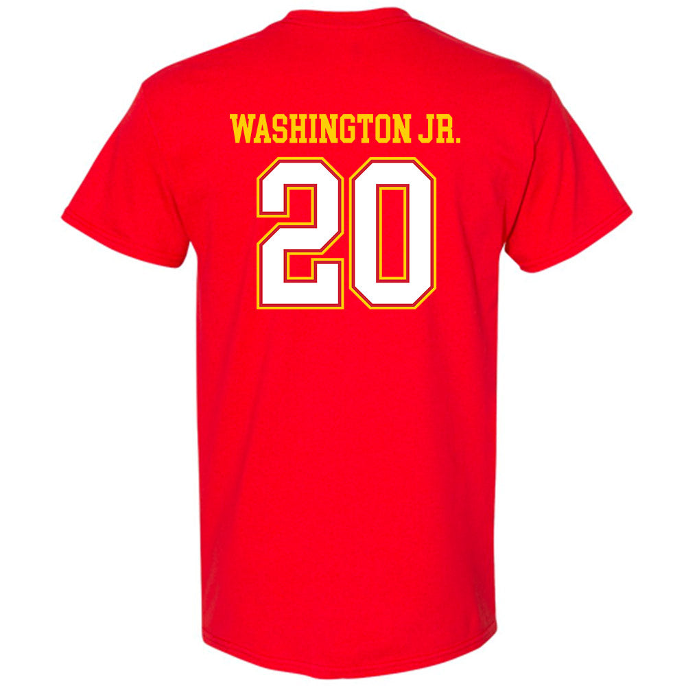 Maryland - NCAA Football : Ontario Washington Jr. - Sports Shersey T-Shirt-1