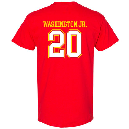 Maryland - NCAA Football : Ontario Washington Jr. - Sports Shersey T-Shirt-1