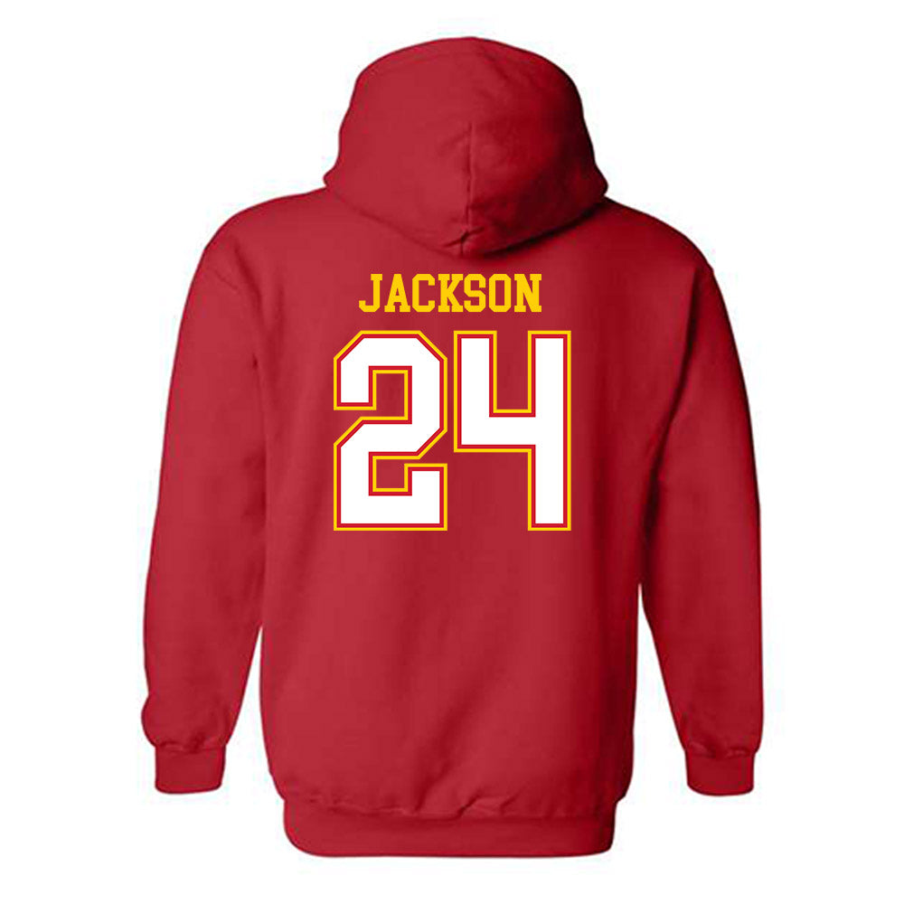 Maryland - NCAA Football : Amari Jackson - Sports Shersey Hooded Sweatshirt-1