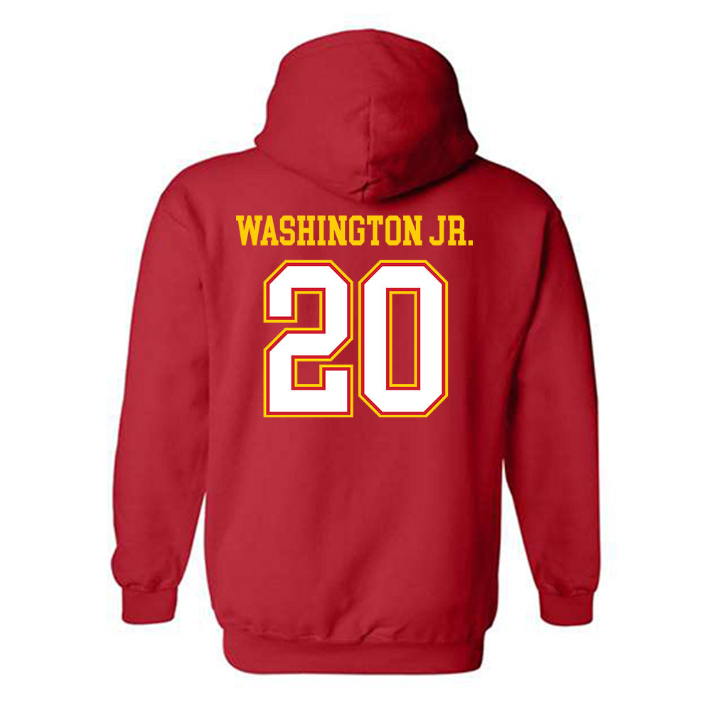 Maryland - NCAA Football : Ontario Washington Jr. - Sports Shersey Hooded Sweatshirt-1