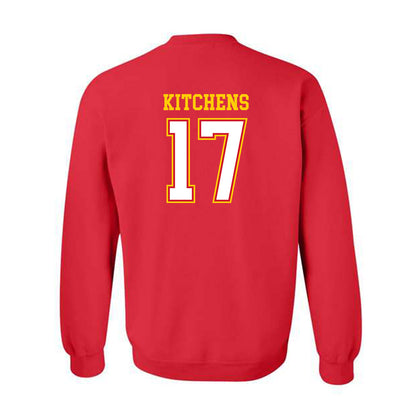 Maryland - NCAA Football : Jayden Kitchens - Sports Shersey Crewneck Sweatshirt-1
