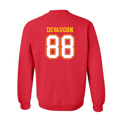 Maryland - NCAA Football : Justin DeVaughn - Sports Shersey Crewneck Sweatshirt-1