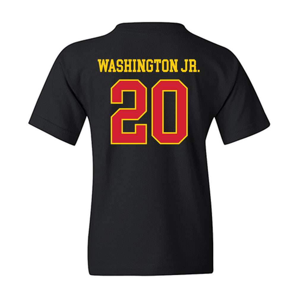 Maryland - NCAA Football : Ontario Washington Jr. - Sports Shersey Youth T-Shirt-1