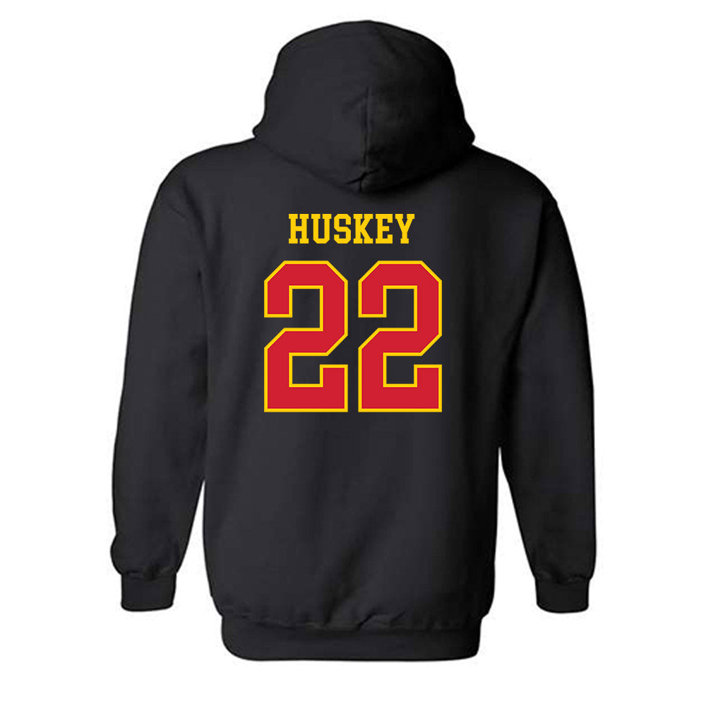 Maryland - NCAA Football : Jalen Huskey - Sports Shersey Hooded Sweatshirt-1