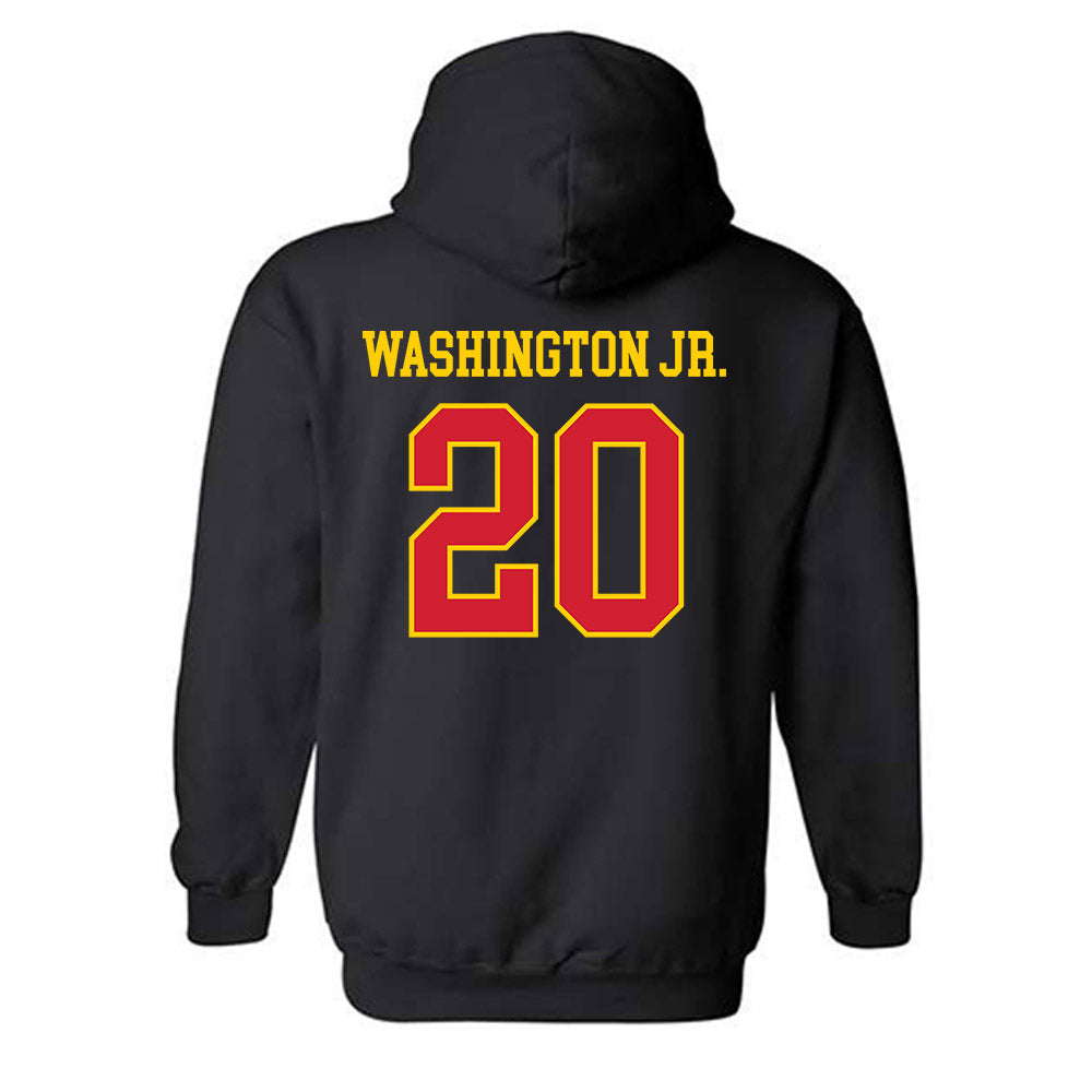 Maryland - NCAA Football : Ontario Washington Jr. - Sports Shersey Hooded Sweatshirt-1