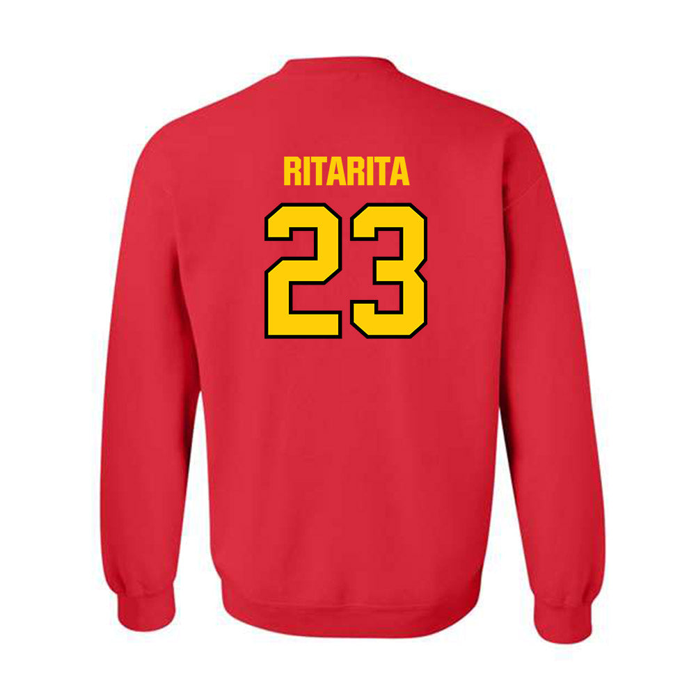 Maryland - NCAA Men's Soccer : Rocket Ritarita - Sports Shersey Crewneck Sweatshirt-1