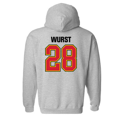 Maryland - NCAA Softball : Aubrey Wurst - Sports Shersey Hooded Sweatshirt-1