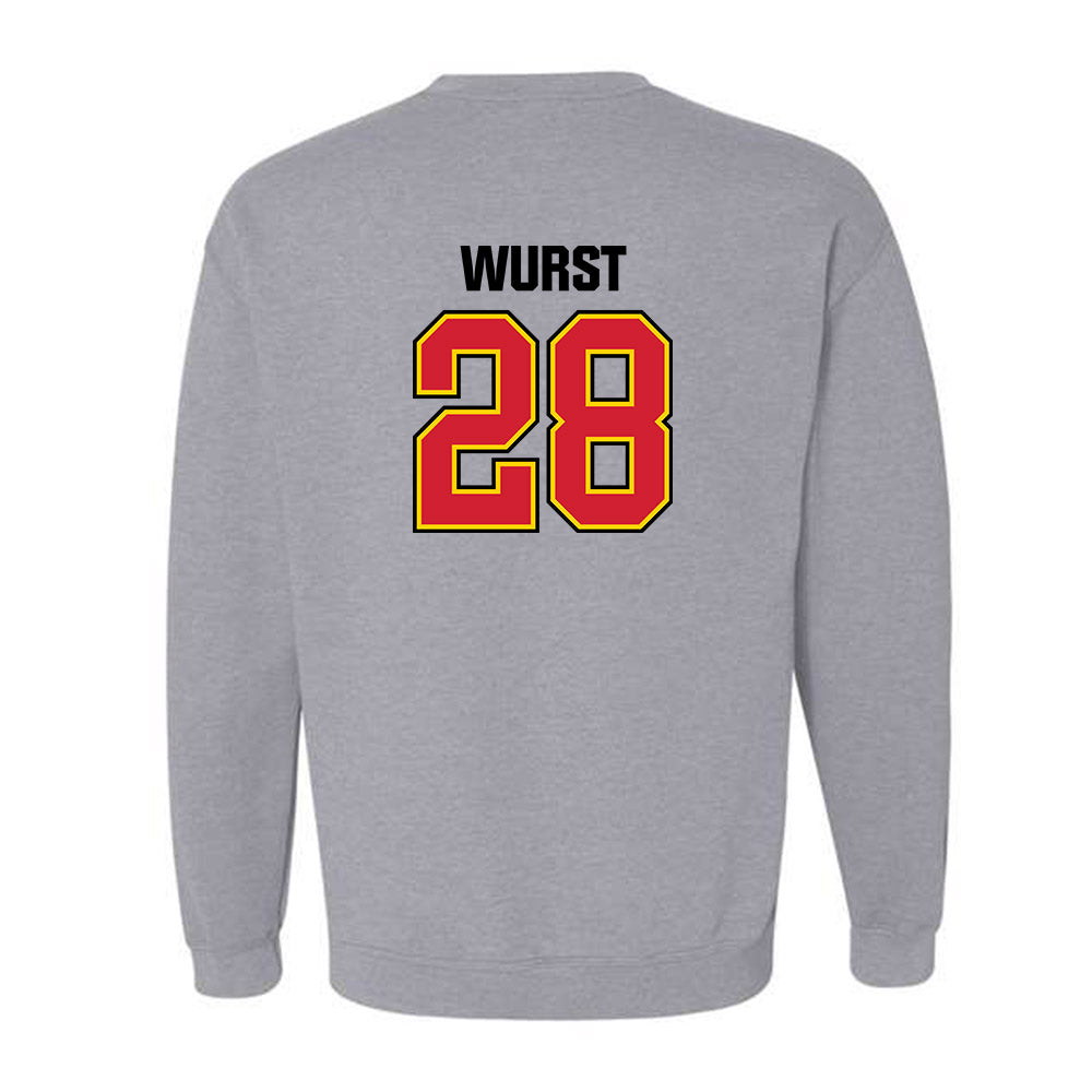 Maryland - NCAA Softball : Aubrey Wurst - Sports Shersey Crewneck Sweatshirt-1