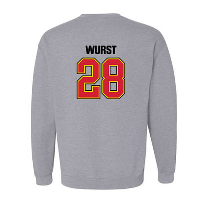 Maryland - NCAA Softball : Aubrey Wurst - Sports Shersey Crewneck Sweatshirt-1