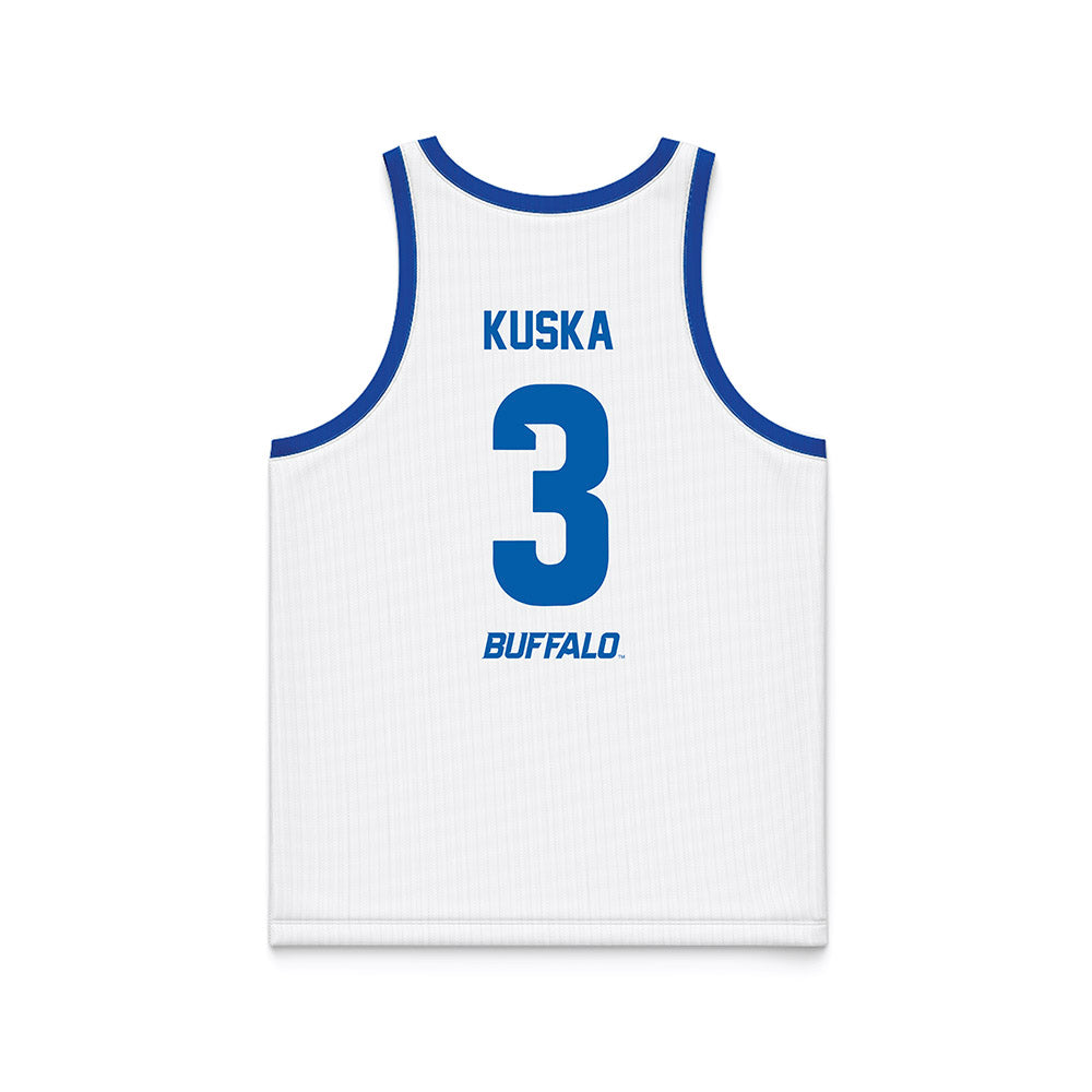 Buffalo - NCAA Men's Basketball : Tristan Kuska - White Basketball Jersey-1