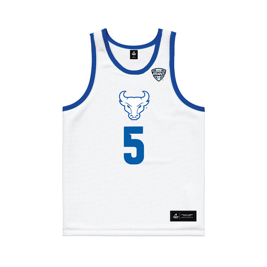Buffalo - NCAA Men's Basketball : Shay John - White Basketball Jersey-0