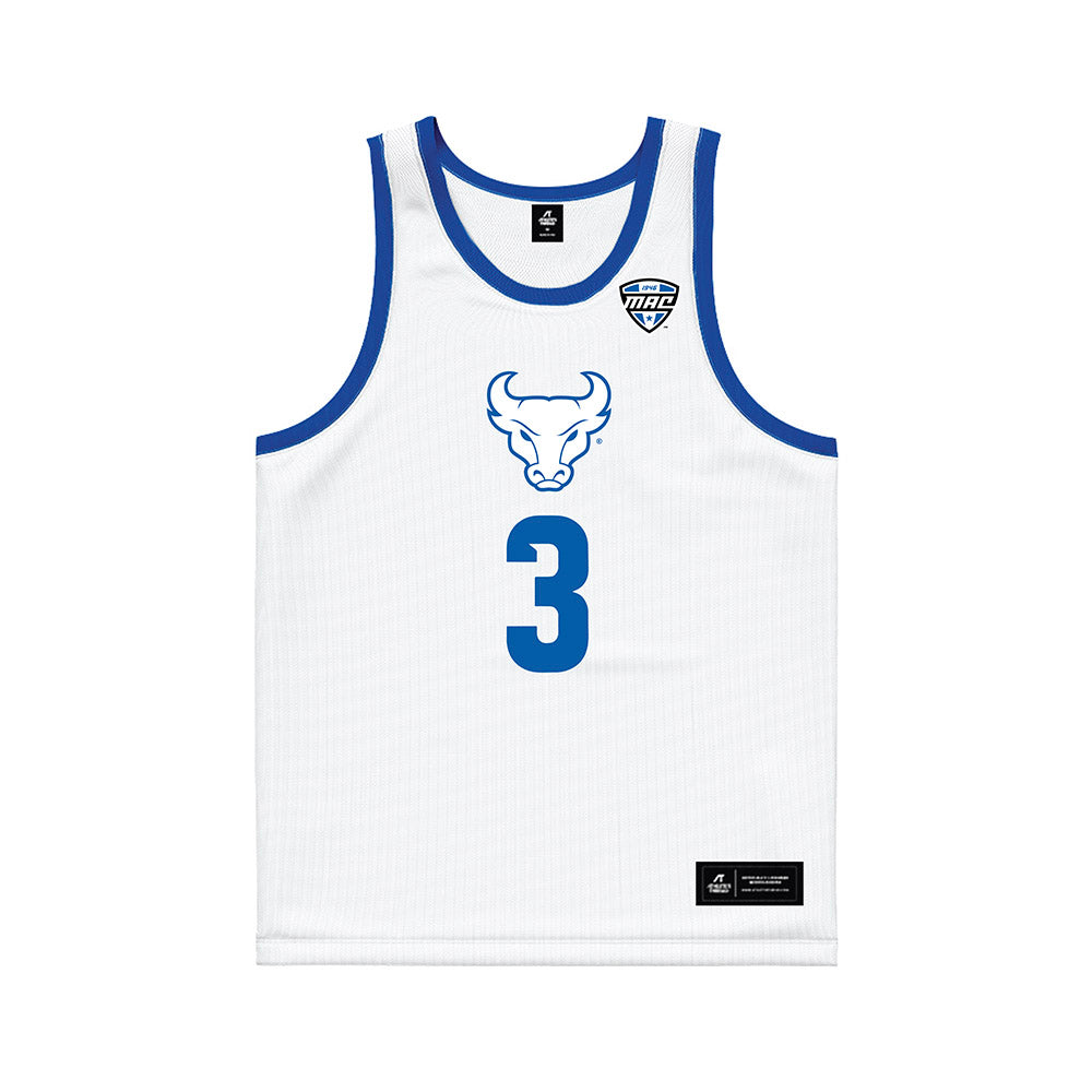 Buffalo - NCAA Men's Basketball : Tristan Kuska - White Basketball Jersey-0