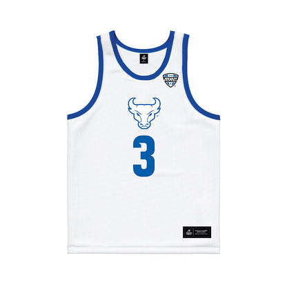 Buffalo - NCAA Men's Basketball : Tristan Kuska - White Basketball Jersey-0