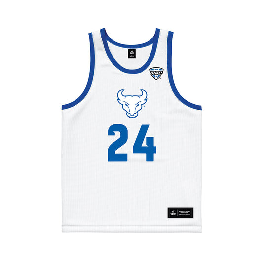 Buffalo - NCAA Men's Basketball : Jahrel Vigo - White Basketball Jersey-0