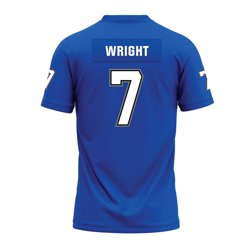Buffalo - NCAA Football : Jason Wright - Blue Premium Football Jersey-1