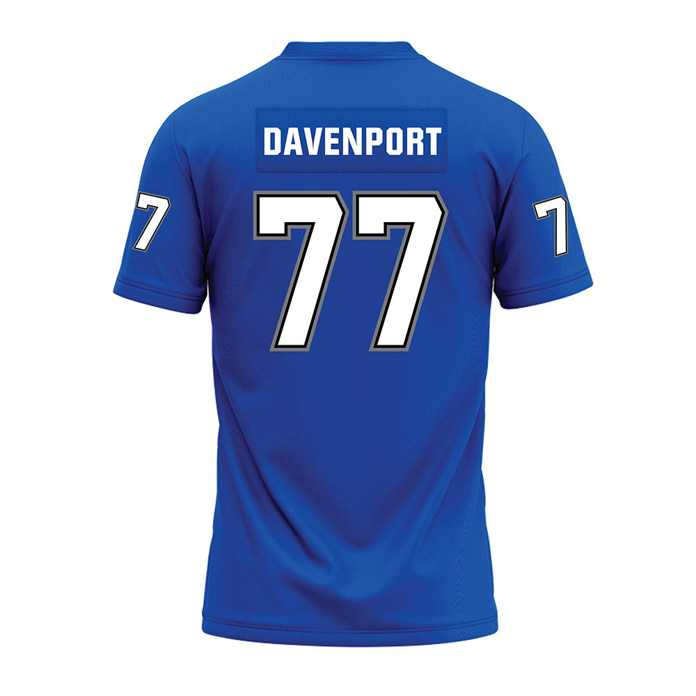 Buffalo - NCAA Football : Jackson Davenport - Blue Premium Football Jersey-1