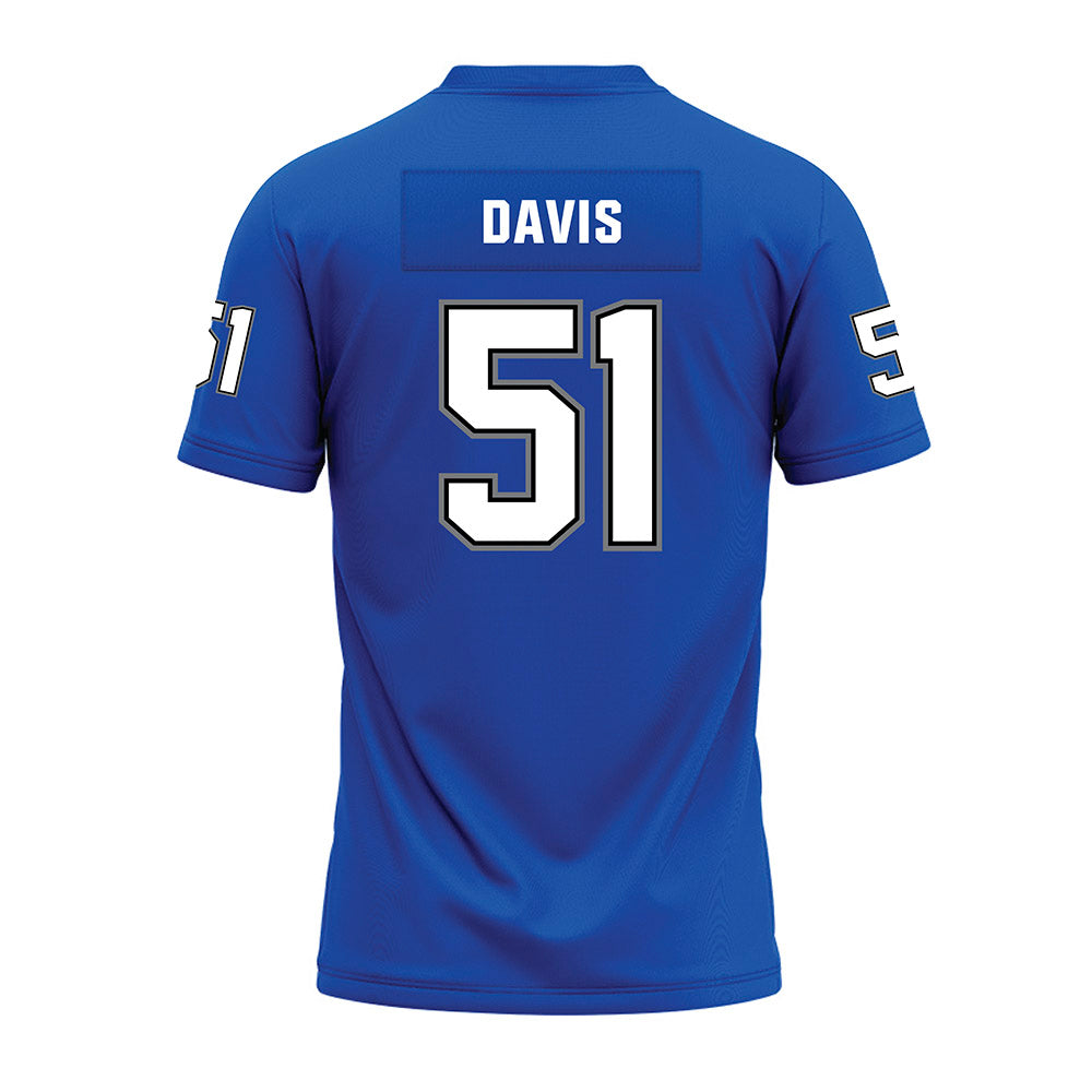 Buffalo - NCAA Football : Tyrone Davis - Blue Premium Football Jersey-1